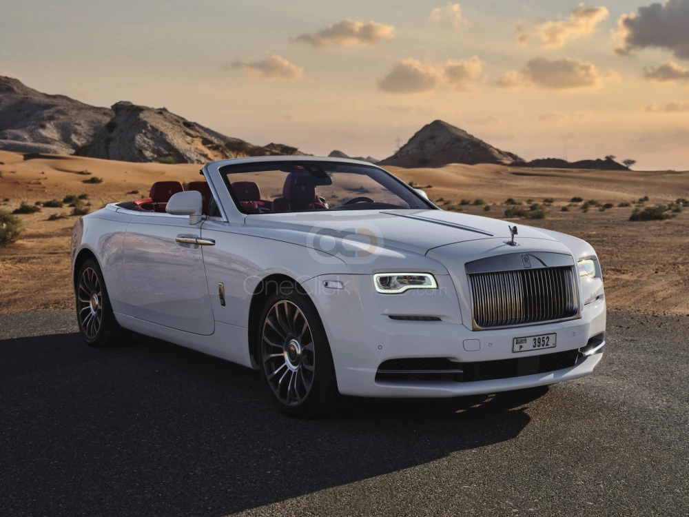 White Rolls Royce Dawn 2019 for rent in Abu Dhabi 2